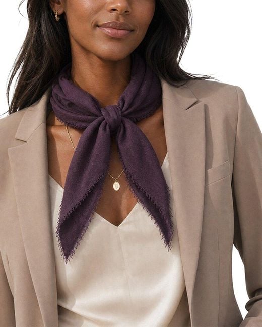Blue Pacific Brown Solid Cashmere-Blend Neckerchief