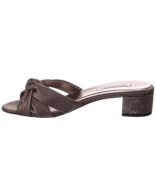 Aquazzura Brown Nina 35 Twill Sandal