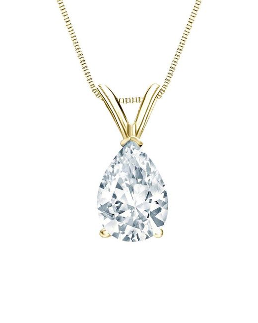 Sabrina Designs Lab Grown Diamonds Metallic 14K 2.00 Ct. Tw. Lab-Grown Diamond Solitaire Pendant