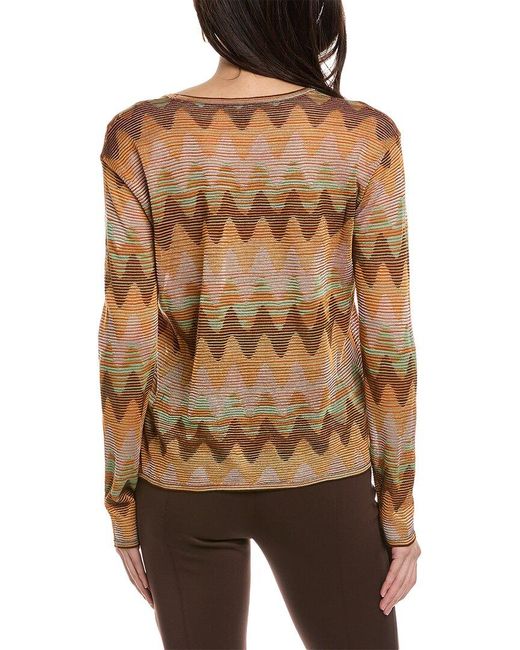 M Missoni Brown Wool-blend Sweater