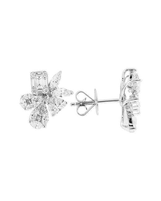 Effy Fine Jewelry White 18K 2.06 Ct. Tw. Diamond Earrings