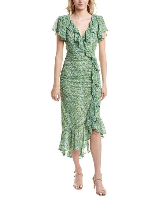 Astr Green Vilma Midi Dress