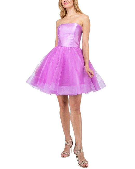 Terani Purple Mini Dress