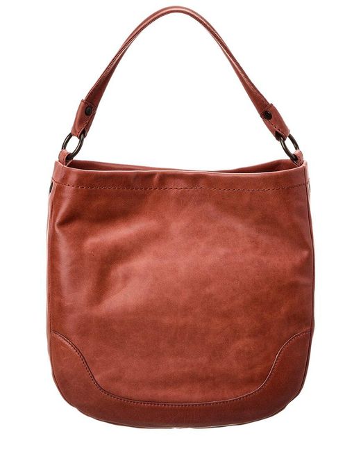 Frye Red Melissa Leather Hobo Bag