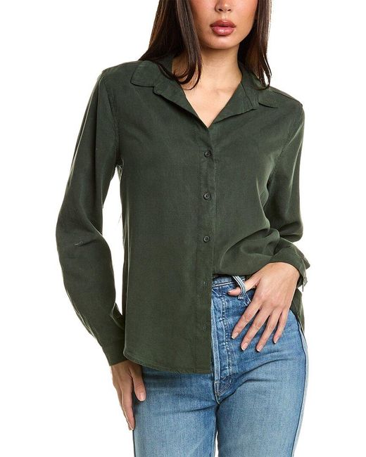 Bella Dahl Green Classic Button-down Shirt
