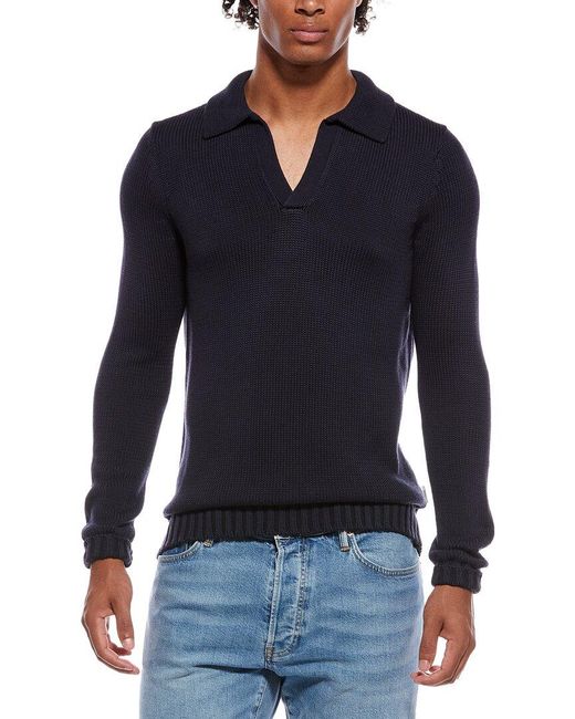 Onia Blue Ultra Soft Johnny Polo Shirt for men