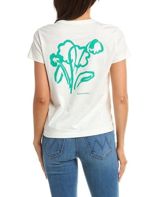 Marimekko White Tammone Ensikukat Placement Top