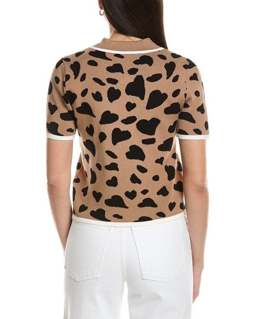 NVLT White Polo Jacquard Sweater