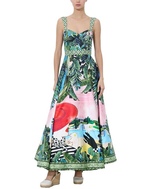Alice + Olivia Green Fia Midi Dress