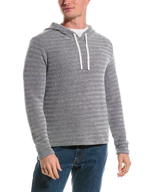 Vince Gray Loose Knit Pullover Hoodie for men