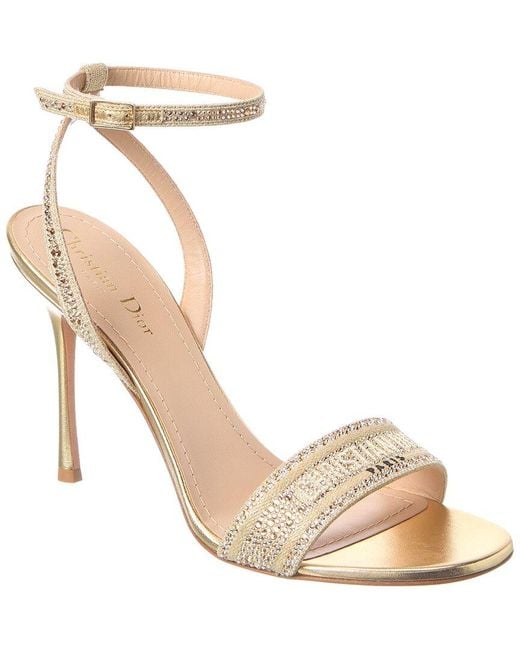 Dior Metallic D-Way Canvas & Leather Sandal