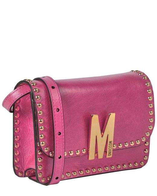Moschino Pink Leather Shoulder Bag