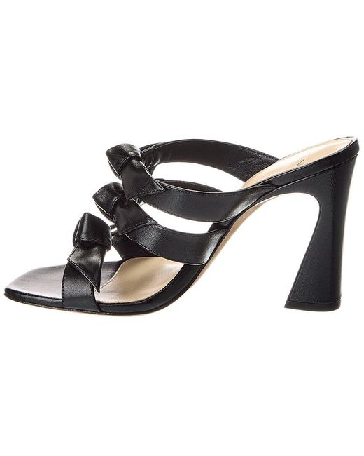 Alexandre Birman Black Lolita Square 90 Leather Sandal