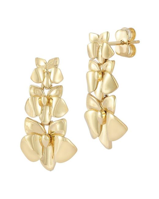 Ember Fine Jewelry Metallic 14k Graduating Orchid Drop Earrings