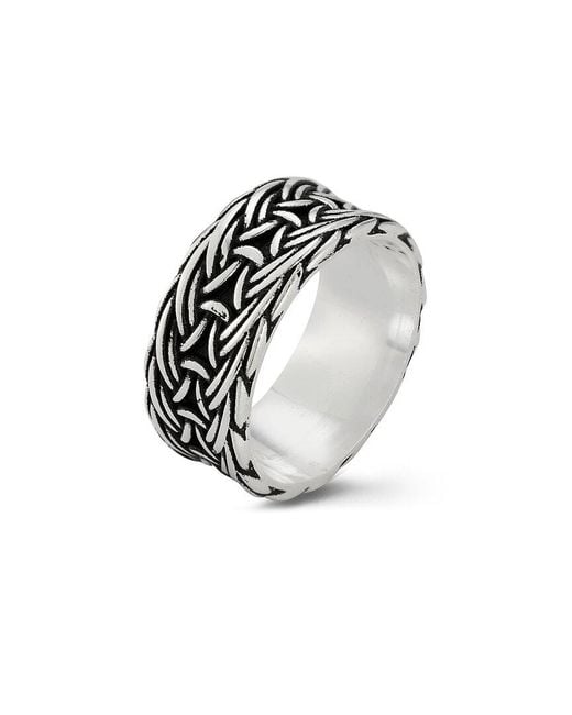 YIELD OF MEN Black Yield Of Silver Ring for men