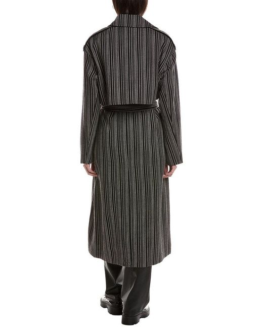 Rag & Bone Black Jennie Wool Trench Coat