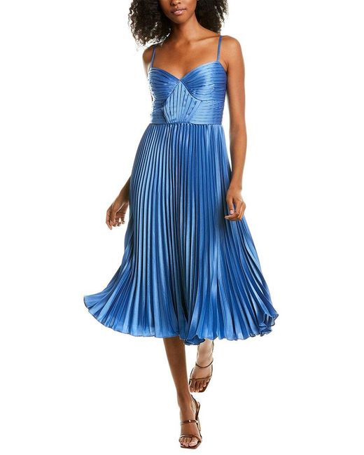 THEIA Blue Allison A-line Dress