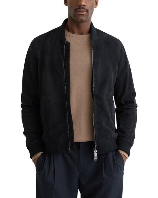 Reiss Black Bild Suede Jacket for men