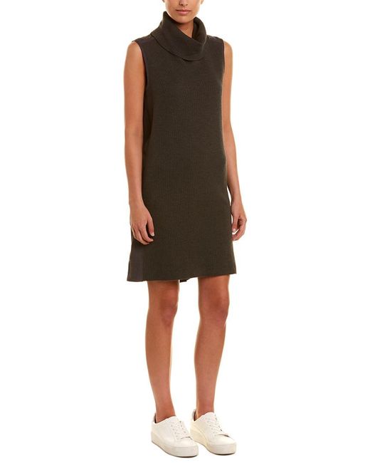 black knit shift dress