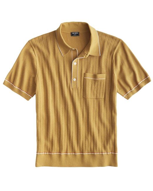 Todd Snyder Yellow Silk-blend Polo Sweater for men