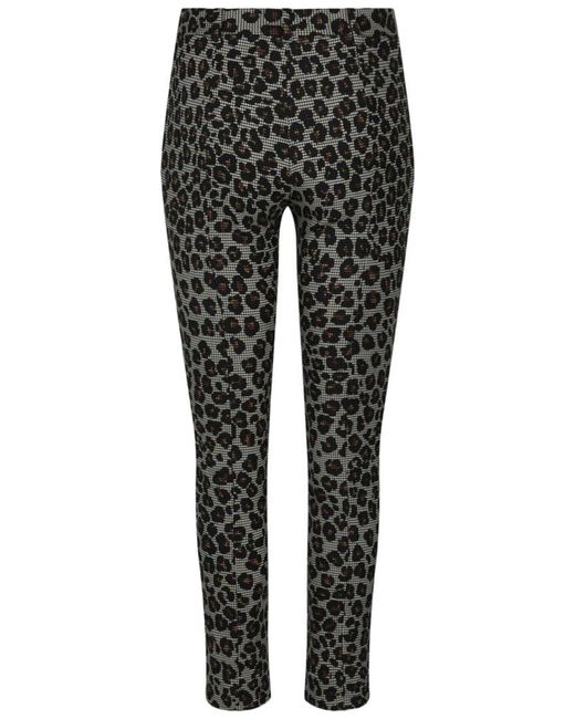 Versace Black Animal Printed Wool-Blend Pant