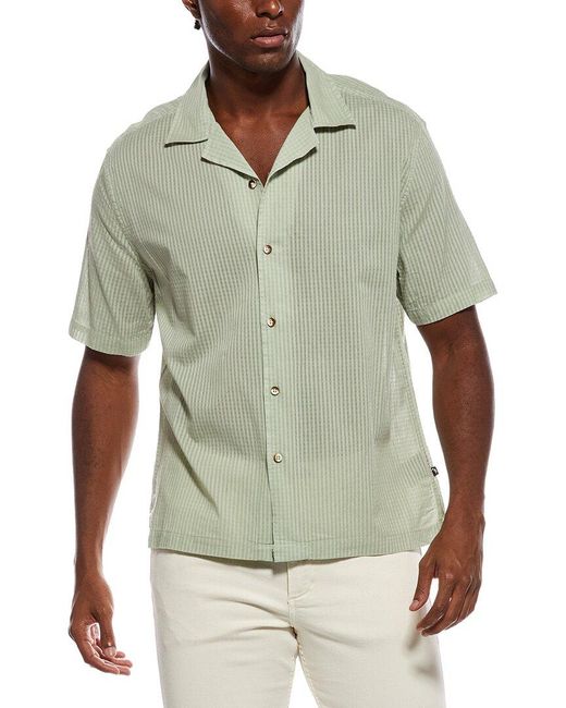 Civil Society Green Malakai Jacquard Shirt for men