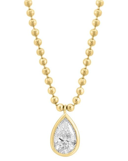 Effy Fine Jewelry Metallic 14k 0.98 Ct. Tw. Lab-grown Diamond Necklace