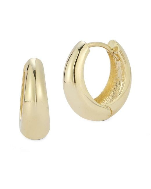 Ember Fine Jewelry Metallic 14k Graduated Polished Huggie Earrings