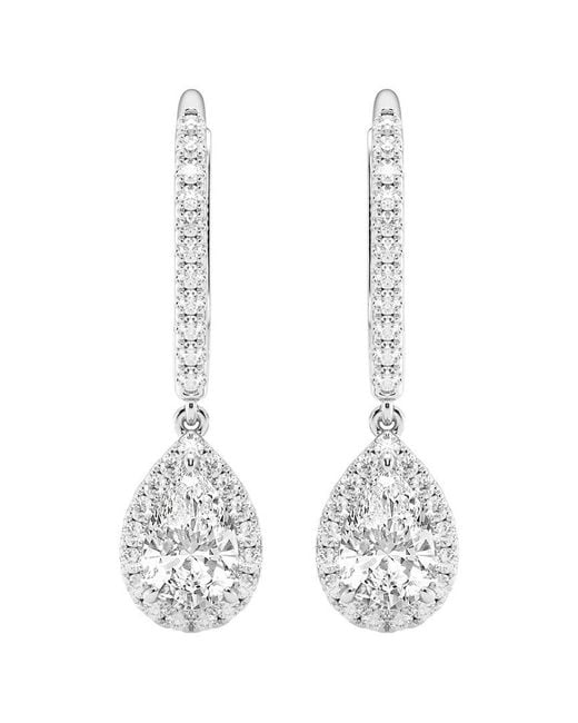 Lab Grown Diamonds White 14k 1.25 Ct. Tw. Lab Grown Diamond Drop Earrings