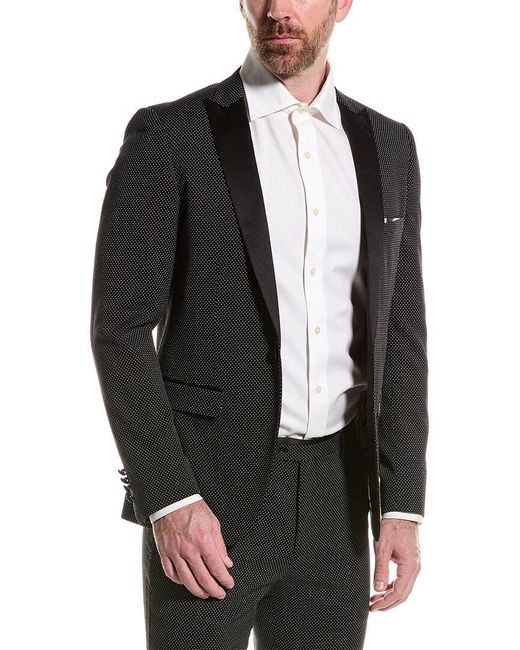 Paisley & Gray Black Grosvenor Slim Fit Jacket for men
