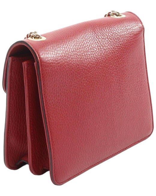 Gucci Red Leather Interlocking G Shoulder Bag (authentic Pre-loved)