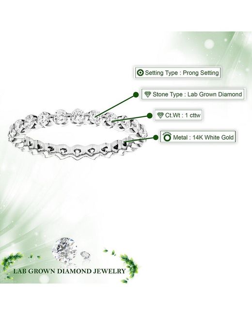 Amairah White 14K 1.00 Ct. Tw. Lab-Grown Diamond Eternity Ring