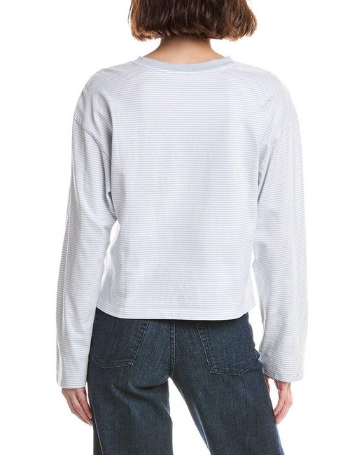 Rag & Bone White Kelly Stripe Boxy Top