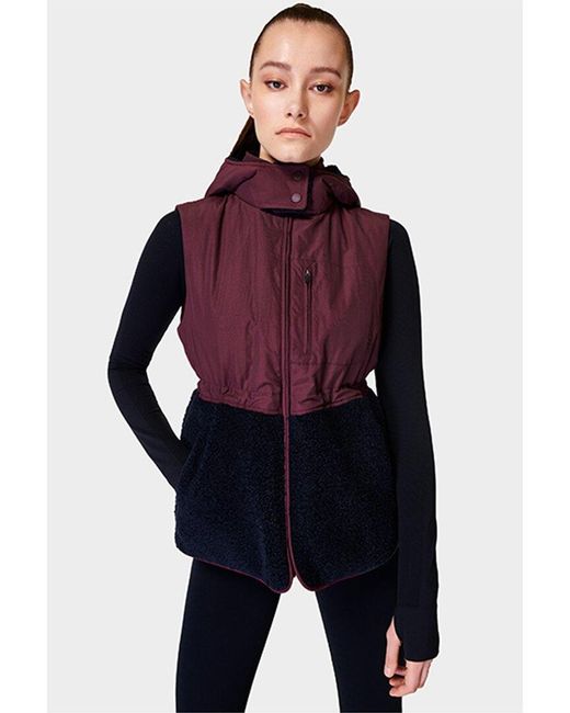 Sweaty Betty Blue Urban Sherpa Gilet