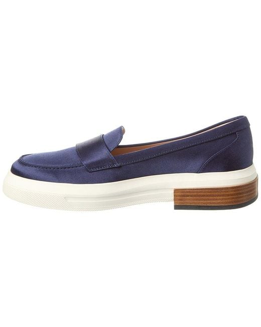 Tod's Blue Satin Loafer