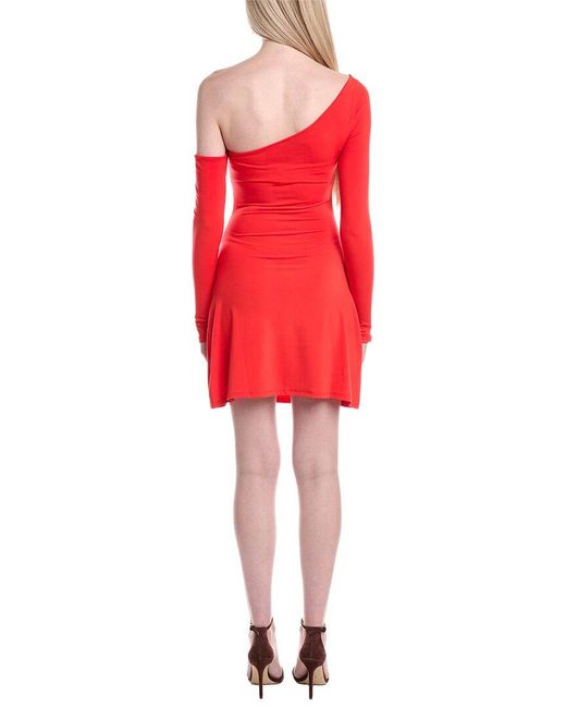 WeWoreWhat Red One-Shoulder Mini Dress