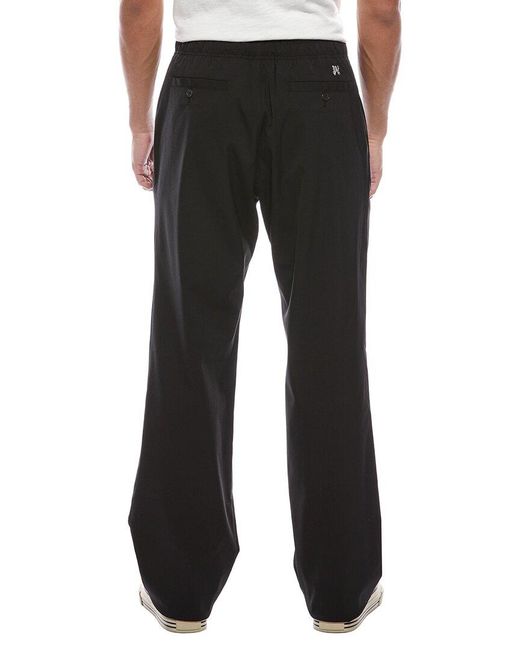 Palm Angels Black Wool-blend Pant for men