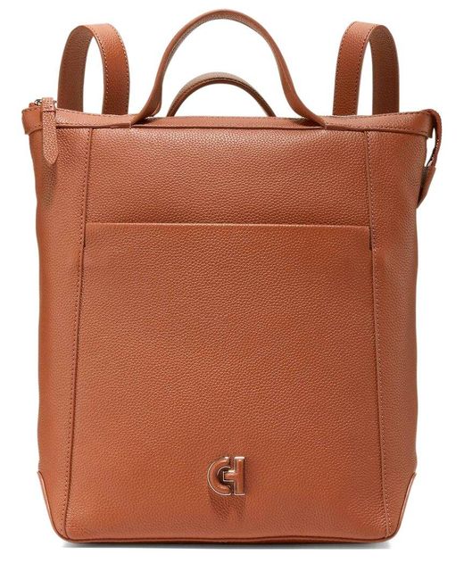 Cole Haan Brown Grand Ambition Small Leather Backpack