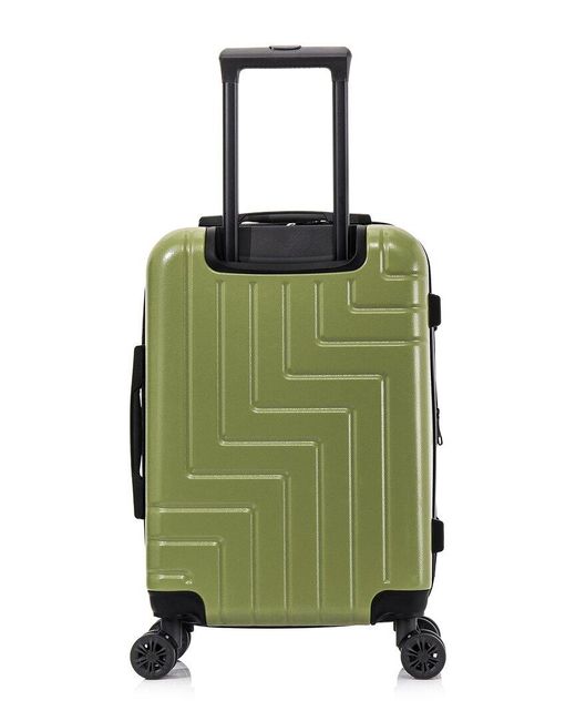 DUKAP Green Zahav Lightweight Expandable Hardside Spinner Luggage 20"