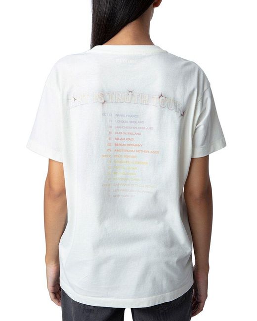 Zadig & Voltaire White Tommer Compo Concert Horizon T-shirt