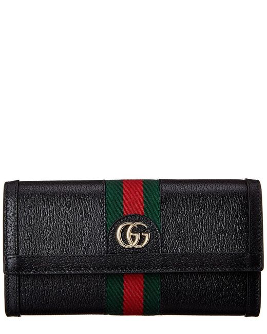Gucci Black Ophidia GG Continental Wallet