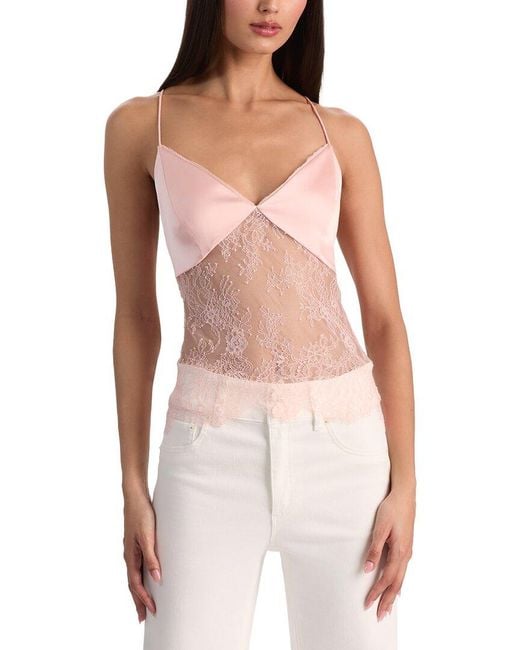 Alice + Olivia White Julietta Tank