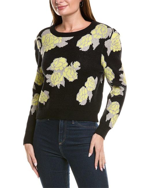 Gracia Black Hydrangea Print Sweater
