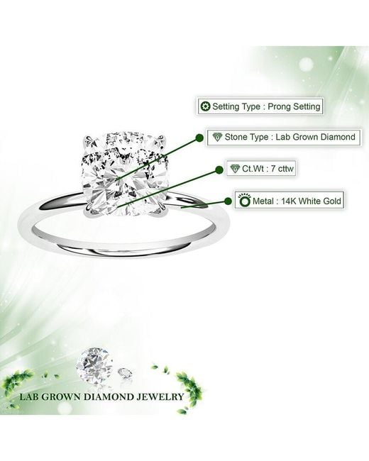 Amairah White 14K 7.00 Ct. Tw. Lab-Grown Diamond Engagement Ring