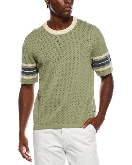 Civil Society Green Pensacola Relaxed Fit Athletic Mesh T-Shirt for men
