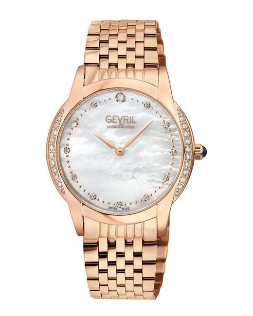 Gevril Metallic Airolo Diamond Watch