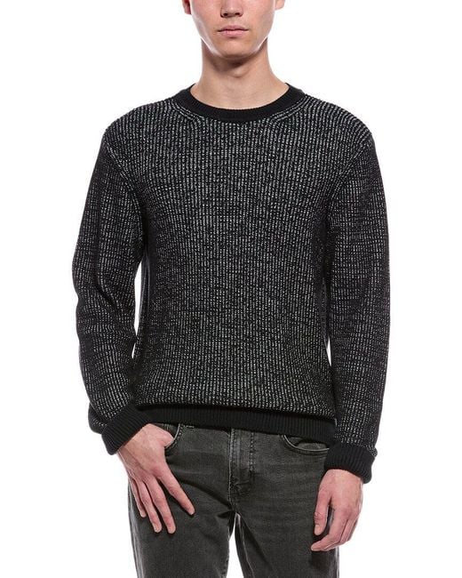 Rag & Bone Black Simon Marl Crewneck Sweater for men
