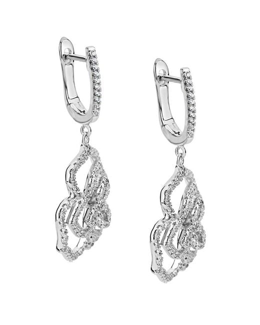 Suzy Levian CZ Jewelry Metallic Suzy Levian Silver Cz Earrings