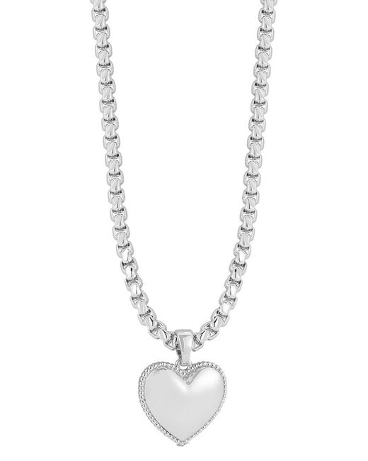 Sphera Milano White Heart Pendant Necklace