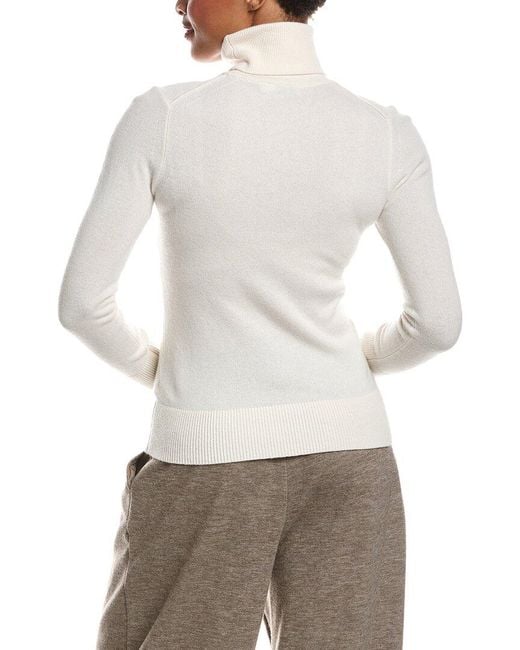 Jonathan Simkhai White Nuha Wool & Cashmere-Blend Turtleneck Sweater